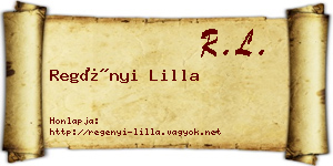 Regényi Lilla névjegykártya